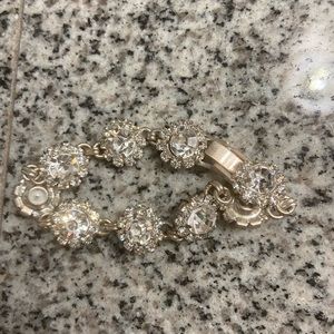 Rhinestone silver bracelet